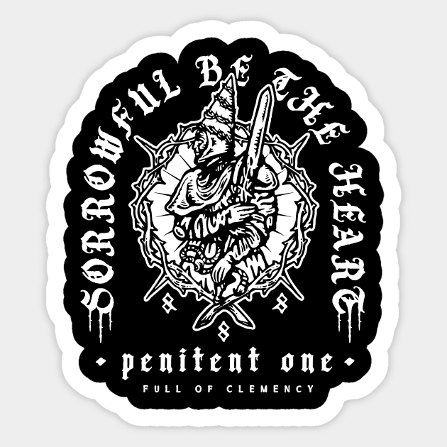 Penitent One II Sticker by demonigote